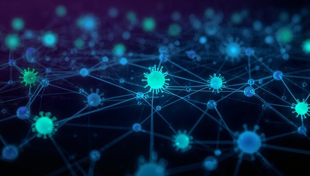 Abstract Representation of Viruses and Cells in Digital Network