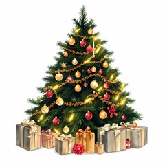 Cozy vintage Xmas illustration