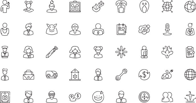 Collection of Hand Drawn Doodle Icons Representing Various Themes and Subjects for Design Projects