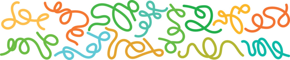 colorful curved line decorative abstract border, colorful curved line decorative abstract border pattern ideal for party festival celebration craft layout and playful vector background design