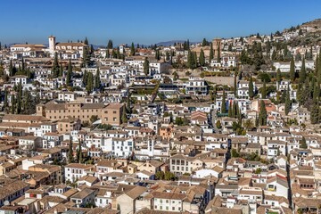 granada, spanien - blick von der alhambra auf die altstadt