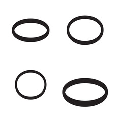 Simple shaped bangle bracelet silhouette icon suitable for beauty and fashion themes