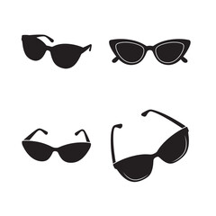 Womens sunglasses silhouette icon with modern style