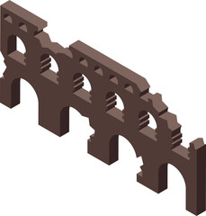 Crumbling aqueduct showcasing roman engineering and the passage of time