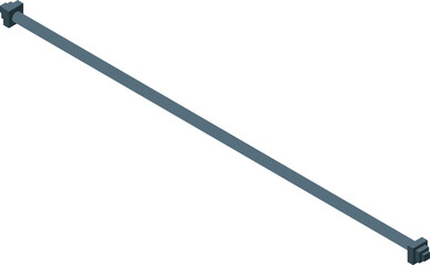 Scaffolding tube connecting two blocks, creating a safe and sturdy structure for construction workers