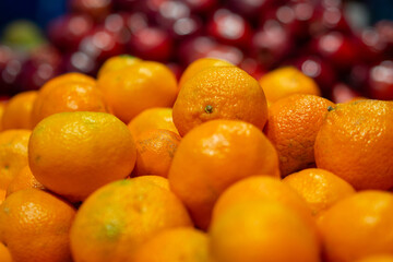 Bright Orange Citrus Fruits Fresh Market Produce