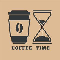 Coffee time concept design template. Vector illustration