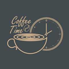 Coffee time concept design template. Vector illustration