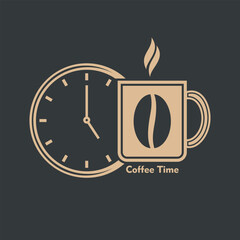 Coffee time concept design template. Vector illustration