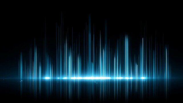 Stunning abstract blue light wave pattern for digital backgrounds and sound visualization