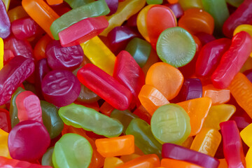 Vibrant Assortment of Sweet Gummy Candies Delights