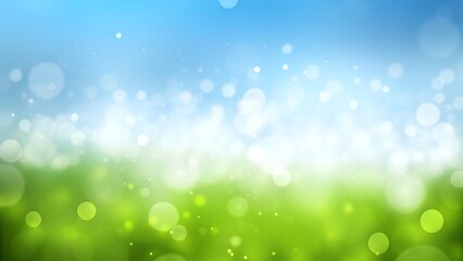 Obraz premium Bokeh circles green blue background