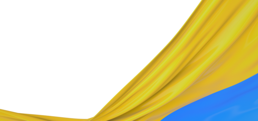 Flag in Motion: Dynamic 3D Ukraine Illustration for Graphic Design