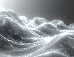 Abstract waves of light and shadow, a mesmerizing and futuristic representation