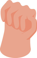 Hand forming a tight fist, conveying power, resilience, and unwavering resolve