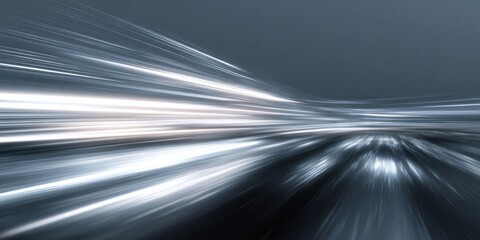 Dynamic streaks of brilliant light convey rapid motion across a dark, abstract plane.