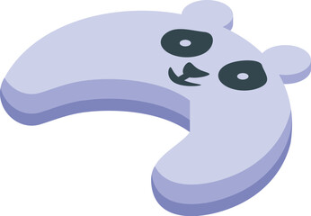 Soft and supportive baby pillow shaped like a friendly panda, ensuring peaceful sleep for infants