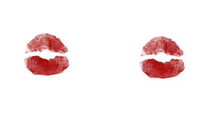 Bold lipstick kiss mark for Valentine's Day cards and romantic designs, a symbol of love, passion, and affection perfect for celebration themes