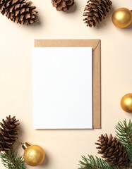 A Christmas greeting  card mockup