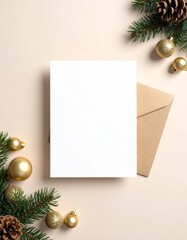 A Christmas greeting  card mockup