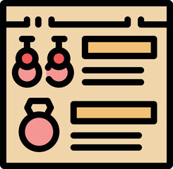 Webpage displaying various jewelry items available for purchase, highlighting online shopping for accessories