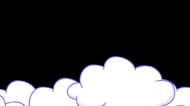 Cartoon cloud Transition Animation Element for Playful Video Editing Effects