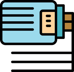 Electronic device transmitting data through a cable, featuring indicator lights, symbolizing data transfer and connectivity