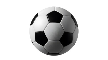 Fototapeta premium A close-up studio shot of a classic black and white soccer ball.