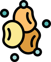 Fototapeta premium Soybean seeds cascading, embodying growth and potential in agriculture