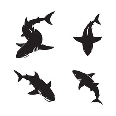 A silhouette of a sharp and aerodynamic shark