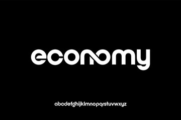 Obraz premium Economy logo design with infinity symbol modern and minimalist style.