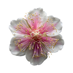Plum blossom detail isolated on transparent background