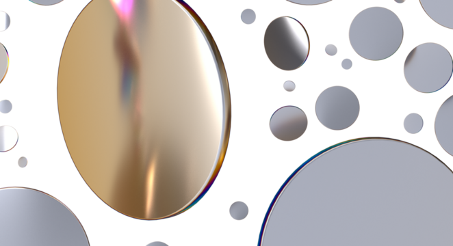 confetti - Silver Holographic PNG