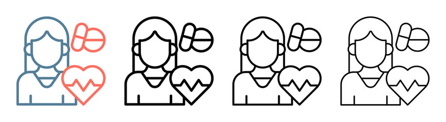 Medical Assistant Icon Collection Set Different Style