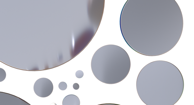  Multicolored confetti on white  - Silver Holographic PNG