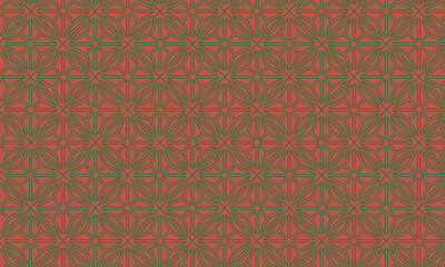 Fototapeta premium Gepmetric Floral Pattern green and pink