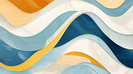 Colorful abstract waves create a vibrant horizontal background showcasing fluid movement and rich textures