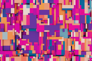 Colorful 3D Isometric Background