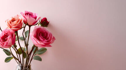 An abstract, romantic Valentine's Day theme with soft colors, delicate hearts, and smooth textures. A minimalist concept of love and care on this special day. Perfect for weddings and birthdays.