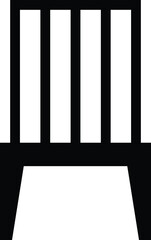 Furniture and chair icon of sofa, armchair, dining chair bar stool lounge seat, director chair table and seating symbols in solid and outline vector isolated on transparent background