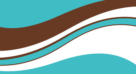 Abstract background with flowing turquoise and brown waves.
