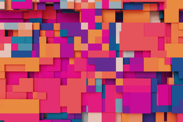 Colorful 3D Isometric Background