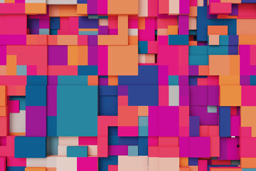 Colorful 3D Isometric Background