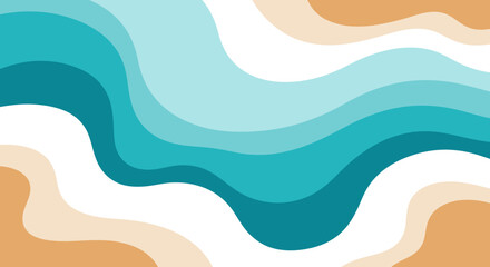 Abstract Wavy Background of Ocean and Sand. © adel