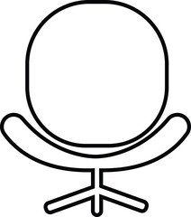 Furniture and chair icon of sofa, armchair, dining chair   bar stool lounge seat, director chair table and seating symbols in solid and outline vector isolated on transparent background