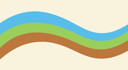 Abstract Wavy Lines in Earthy Tones Background.