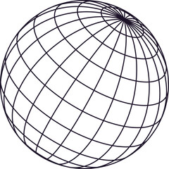 Wireframe globe establishing world data connection technology
