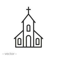Church icon, house of prayer illustration