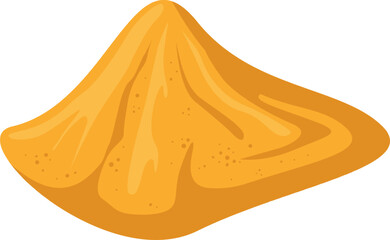Sand dune illustration depicting natural desert landscape