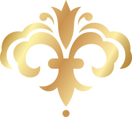 Golden ornamental flourish design element classic decoration